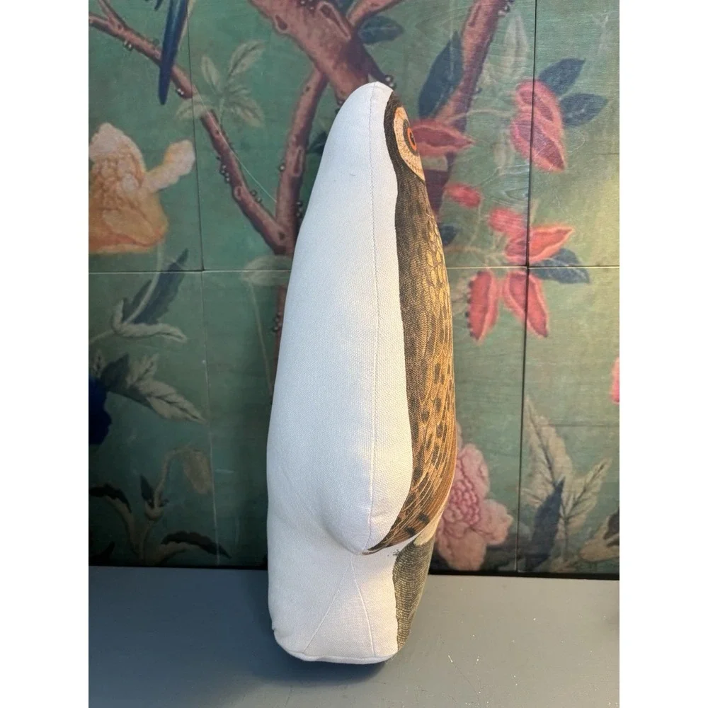 John Derian & Co Threshold Pocus Owl Horn Pillow Woodland Cozy Autumn Cottage